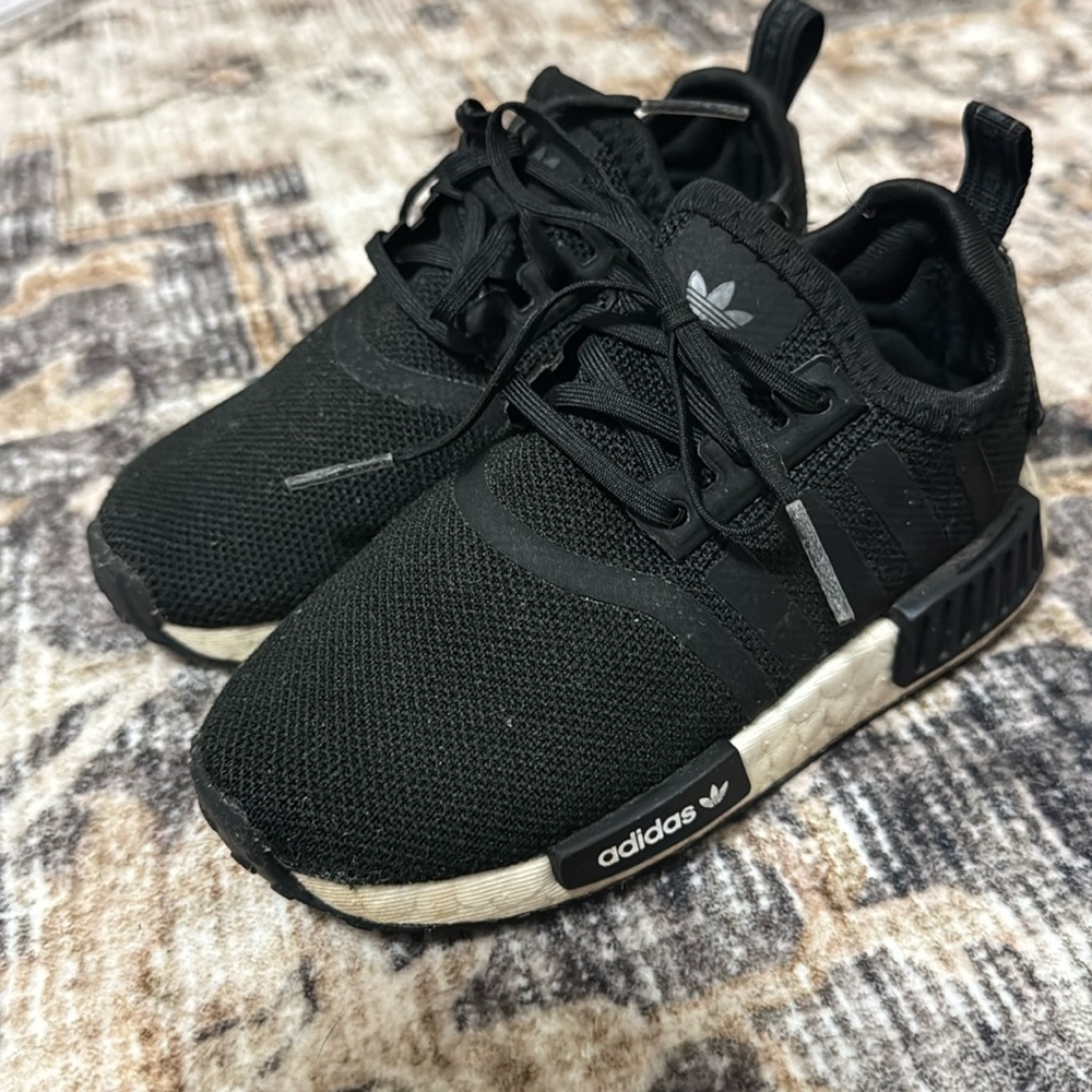 Toddler adidas nmd sneakers, black, size 8 good used condition